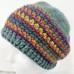 ハンドメイド＊ニット帽＊ビーニー＊かぎ針編み