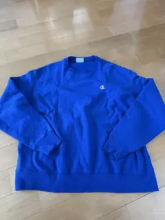 Champion 青 クルーネック トレーナー