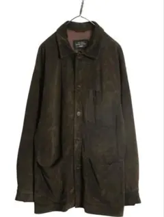 00s バナナリパブリック 本革 スウェード レザー ハーフ コート