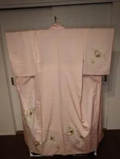 美品　しつけ付き　洗える着物　訪問着　胴抜き　花柄