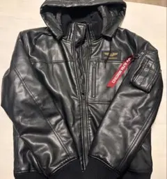 ALPHA INDUSTRIES ブラックレザージャケット M ライダース 2026年最新】ALPHA INDUSTRIES メンズ レザージャケット・ライダースの