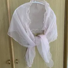 パーティー用ショール　チュール　ピンク　フォーマル　結婚式