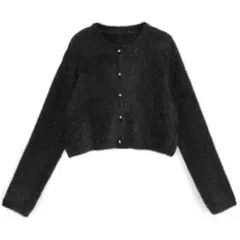 GRL ラメシャギーニットショート丈カーディガン an1634