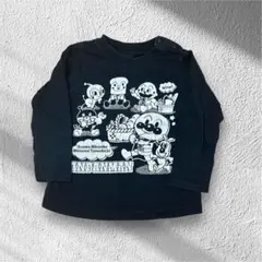 (美品)アンパンマン 長袖カットソー 80〜90cm ネイビー