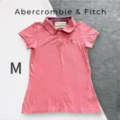 Abercrombie&Fitch アバクロ コーラルピンクレディースポロシャツ