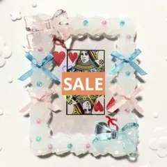 #79ホイップデコ トレカケース カードケース 白クリア×水色×ピンク