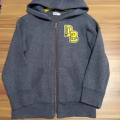 グレーのフルジップパーカー DB刺繍付き