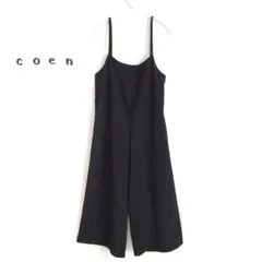 値下げ【coen】キャミサロペット オールインワン ワイドパンツ ブラックのサムネイル