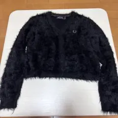 FRED PERRY × Ray BEAMS シャギーニットカーディガン 黒