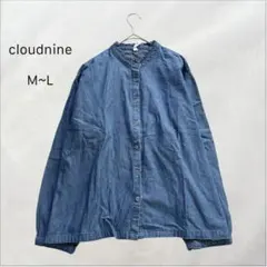 クラウドナイン デニムブラウス フリル カジュアル シンプル 羽織り 春