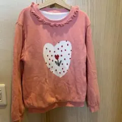トレーナー　ピンク ハート　柄 トレーナー 150cm