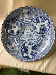 ☆大特価☆藍染付 唐子文 大皿 陶磁器47センチ2枚 ☆大特価☆藍染付 唐子文 大皿 陶磁器47センチ2枚 - メルカリ