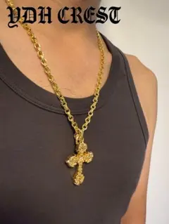 ⭐️CKRGT　22K金メッキS925　チャクラ型クロス＊ストーン　刻印有り