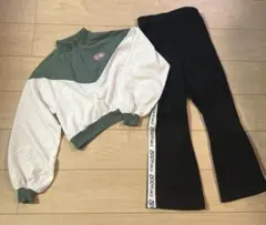 ZIDDY ハーフジップ セットアップ ジャージ ジディ　グリーン