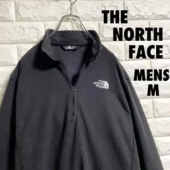 ザノースフェイス　ハーフジップ　フリース　刺繍ロゴ　メンズMサイズ