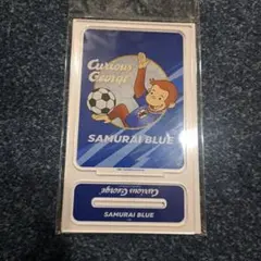 おさるのジョージアクリルスタンド　レッドサッカー日本体表ver.