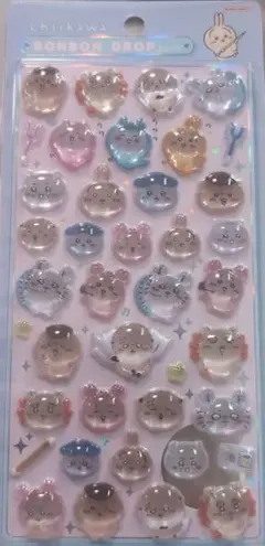ボンボンドロップシール　ちいかわ第2弾　みんな　ポーズ