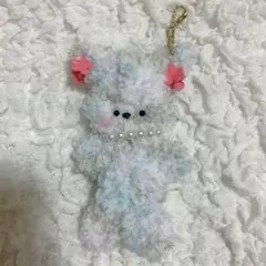 ハンドメイド♡モール人形♡モールドール♡ねこ♡アクセ付き♡ふわふわ♡キーホルダー