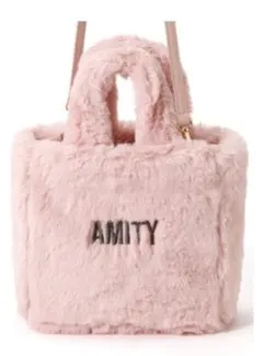 GRL ピンクファー ハンドバッグ