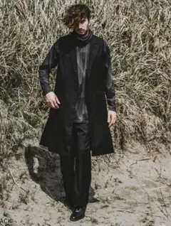 NOID ノースリーブディープロングジャケット　ブラック　１