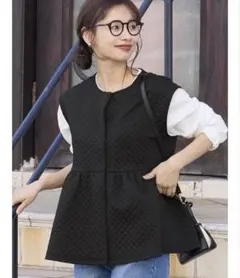 coca キルティングベスト ブラック