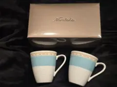 ◆Noritake ハミングブルー マグペアセット◆