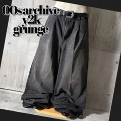 00s super buggy black denim pants y2k