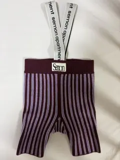 【未使用】semon 0-1y ストライプ　サスペンダー付きレギンス