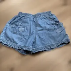 KP さくらんぼ柄デニムショートパンツ　140