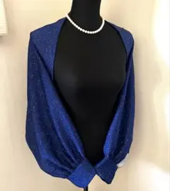 No.175振袖リメイク　つぼみボレロ　上質の生地　夜空のような地色　10分袖