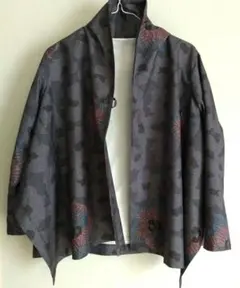 着物リメイク＊大島紬の羽織りジャケット（正絹）No.06-18