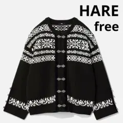 HARE ハレ　ベロアラインノルディックカーディガン　freeのサムネイル