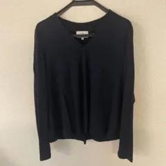Calvin Klein ネイビー Vネック 長袖Tシャツ M