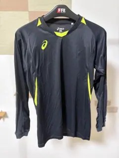 asics M ブラック/イエロー 長袖ウェア