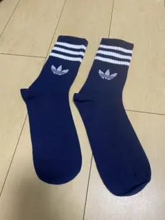 adidas ネイビー ストライプ ソックス 1足25-27cm Mのサムネイル