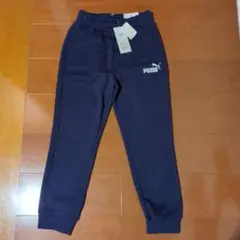 新品 プーマ PUMA ネイビー/紺色 長ズボン パンツ 140cm 裏起毛