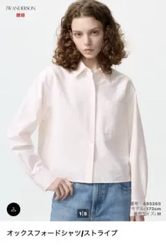 UNIQLO オックスフォードシャツ ストライプ Lサイズ