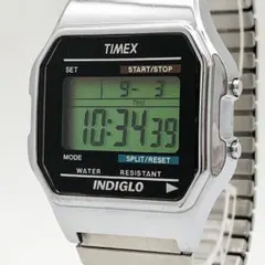 【新品電池】TIMEX INDIGLO WR 30 M シルバー 90s Y2K