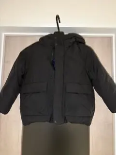 【廃番希少】ユニクロキッズハイブリッドダウンジャケット 110ブラック中綿ダウン