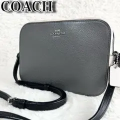 【未使用級】COACHコーチ✨️カメラバッグ　ショルダーバッグ　レザー　バイカラー