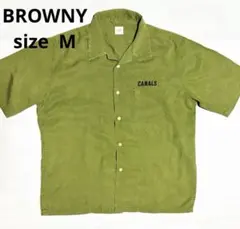 BROWNY VINTAGE オープンカラーシャツ グリーン Mのサムネイル