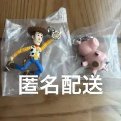 トイストーリー　ゆらゆらつながるマスコット　ウッディ　ハム　セット