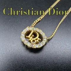 極美品✨　Dior　ネックレス　CD ロゴ　ラインストーン　希少　刻印　1759