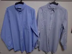 UNIQLO 長袖シャツ ボタンダウン XL 2着セット