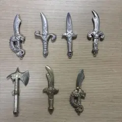 ①武器 剣 斧 アクセサリー チャーム ミニチュア ドール 7個セット