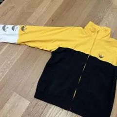 美品【adidas】ジップアップナイロンジャケット イエロー/ブラック