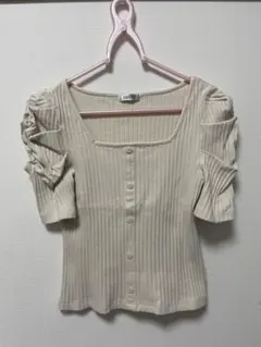 INGNI☆スクエアネック 半袖ニットM