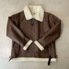 ムートンジャケット・レザージャケット（ブラウン）