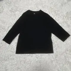 UNIQLO　ユニクロ　メンズ　Tシャツ 　サイズL 7部丈　ブラック
