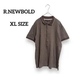 ★アールニューボールド　ポロシャツ　ゴルフウェア　XL 大きいサイズ　ストライプ